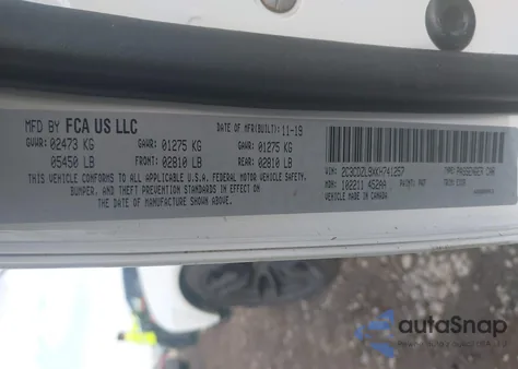 2019 Dodge Challenger Srt Hellcat Redeye Widebody из США, поврежденный, VIN 2C3CDZL9XKH741257